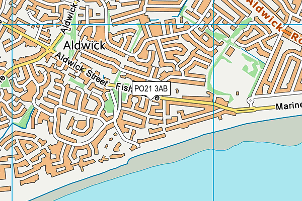 PO21 3AB map - OS VectorMap District (Ordnance Survey)