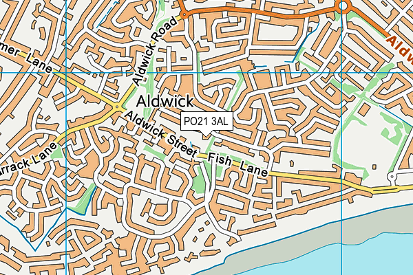 PO21 3AL map - OS VectorMap District (Ordnance Survey)