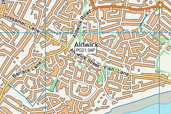 PO21 3AP map - OS VectorMap District (Ordnance Survey)