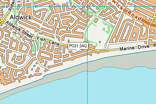 PO21 3AQ map - OS VectorMap District (Ordnance Survey)