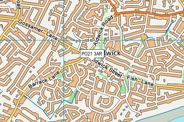 PO21 3AR map - OS VectorMap District (Ordnance Survey)