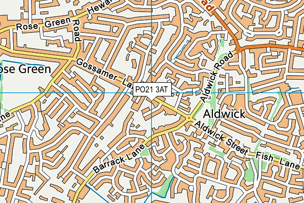 PO21 3AT map - OS VectorMap District (Ordnance Survey)