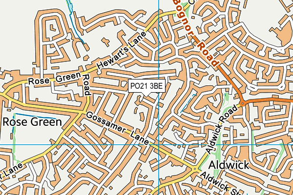 PO21 3BE map - OS VectorMap District (Ordnance Survey)