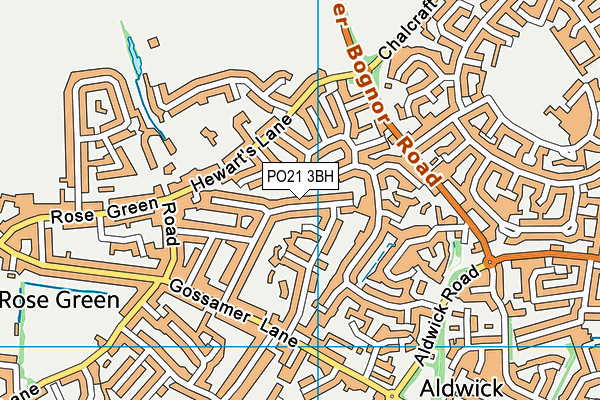 PO21 3BH map - OS VectorMap District (Ordnance Survey)