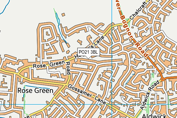 PO21 3BL map - OS VectorMap District (Ordnance Survey)