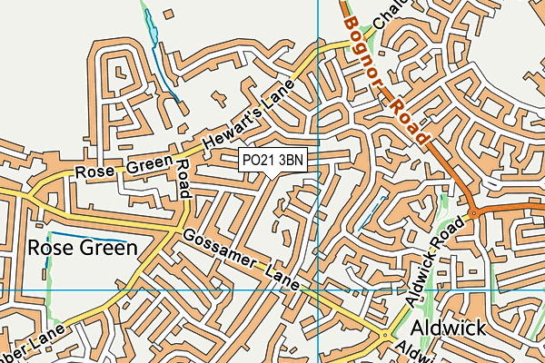 PO21 3BN map - OS VectorMap District (Ordnance Survey)