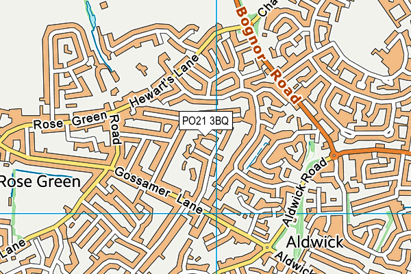 PO21 3BQ map - OS VectorMap District (Ordnance Survey)