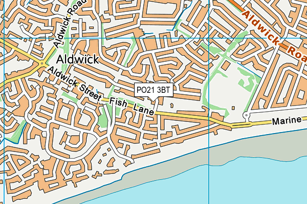 PO21 3BT map - OS VectorMap District (Ordnance Survey)