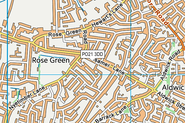 PO21 3DD map - OS VectorMap District (Ordnance Survey)