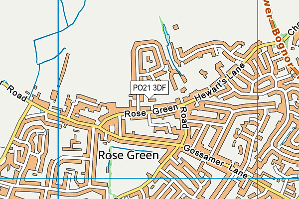 PO21 3DF map - OS VectorMap District (Ordnance Survey)