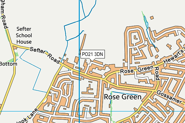 PO21 3DN map - OS VectorMap District (Ordnance Survey)