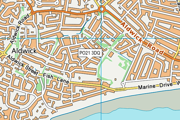 PO21 3DQ map - OS VectorMap District (Ordnance Survey)