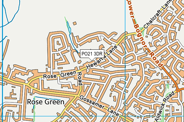 PO21 3DR map - OS VectorMap District (Ordnance Survey)