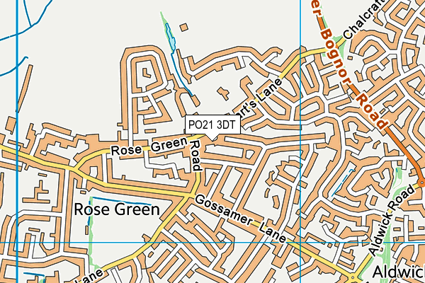 PO21 3DT map - OS VectorMap District (Ordnance Survey)