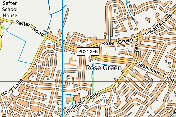 PO21 3EB map - OS VectorMap District (Ordnance Survey)