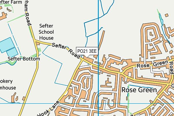 PO21 3EE map - OS VectorMap District (Ordnance Survey)