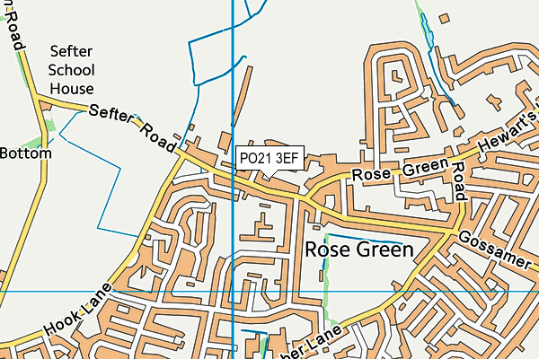 PO21 3EF map - OS VectorMap District (Ordnance Survey)
