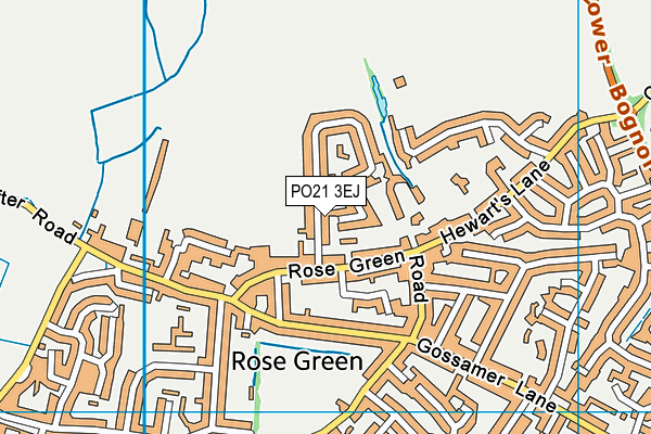 PO21 3EJ map - OS VectorMap District (Ordnance Survey)