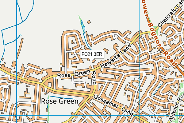 PO21 3ER map - OS VectorMap District (Ordnance Survey)