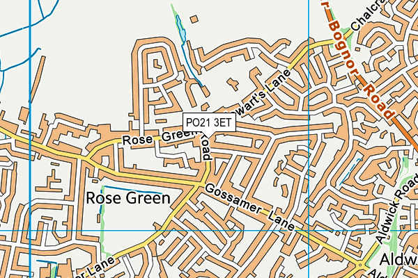 PO21 3ET map - OS VectorMap District (Ordnance Survey)