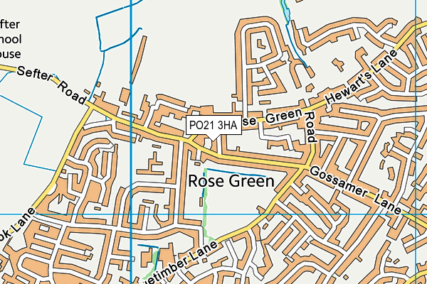 PO21 3HA map - OS VectorMap District (Ordnance Survey)