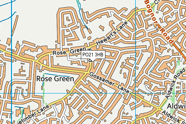 PO21 3HB map - OS VectorMap District (Ordnance Survey)