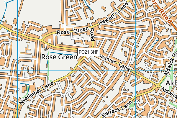 PO21 3HF map - OS VectorMap District (Ordnance Survey)