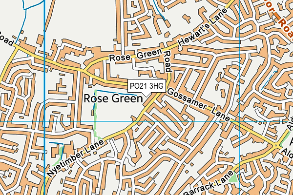 PO21 3HG map - OS VectorMap District (Ordnance Survey)