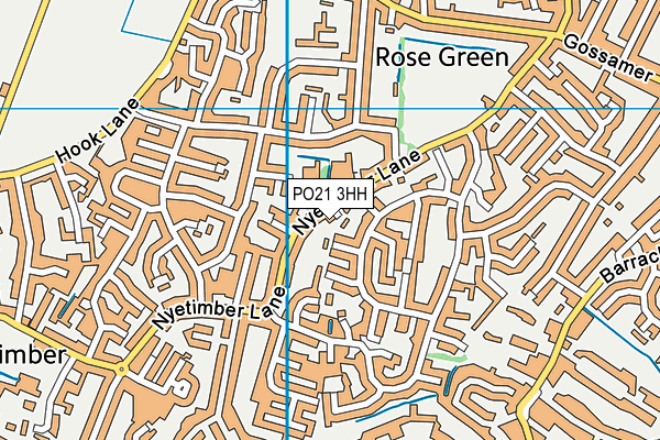 PO21 3HH map - OS VectorMap District (Ordnance Survey)