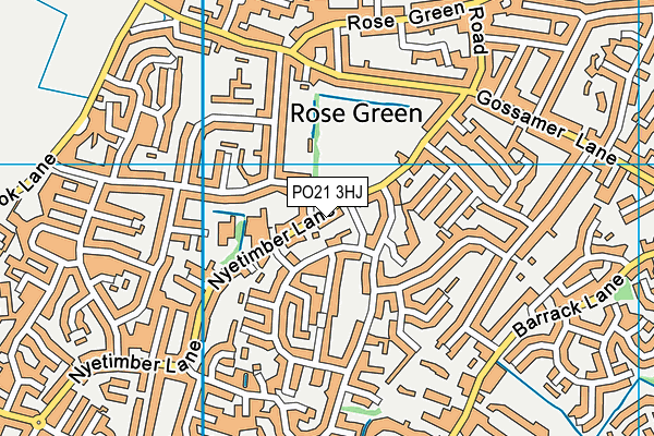 PO21 3HJ map - OS VectorMap District (Ordnance Survey)