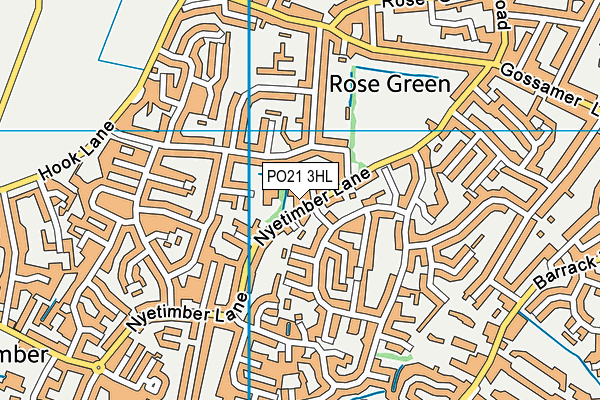 PO21 3HL map - OS VectorMap District (Ordnance Survey)