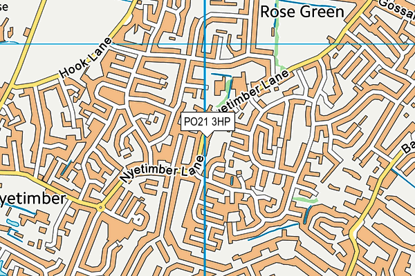 PO21 3HP map - OS VectorMap District (Ordnance Survey)