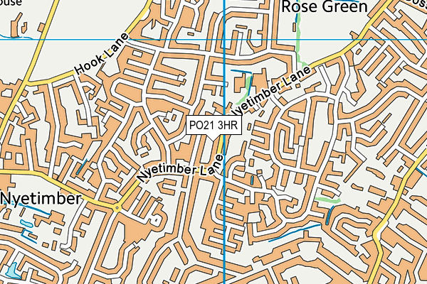 PO21 3HR map - OS VectorMap District (Ordnance Survey)