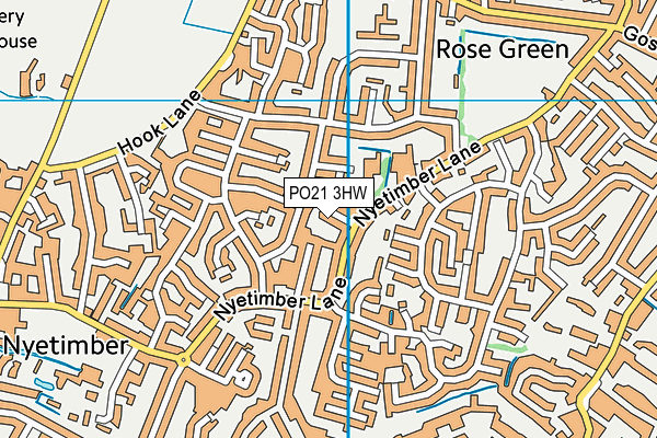 PO21 3HW map - OS VectorMap District (Ordnance Survey)