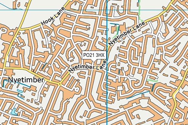 PO21 3HX map - OS VectorMap District (Ordnance Survey)