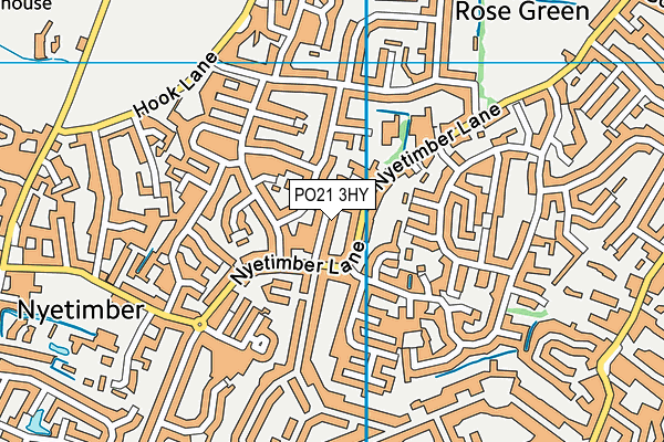 PO21 3HY map - OS VectorMap District (Ordnance Survey)