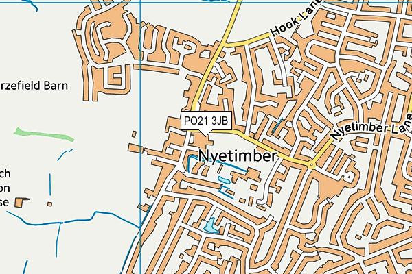 PO21 3JB map - OS VectorMap District (Ordnance Survey)