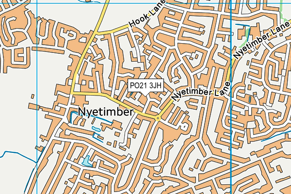 PO21 3JH map - OS VectorMap District (Ordnance Survey)