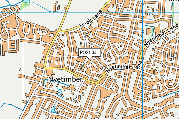 PO21 3JL map - OS VectorMap District (Ordnance Survey)