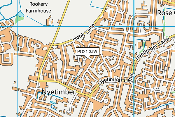 PO21 3JW map - OS VectorMap District (Ordnance Survey)