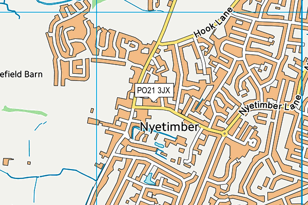 PO21 3JX map - OS VectorMap District (Ordnance Survey)