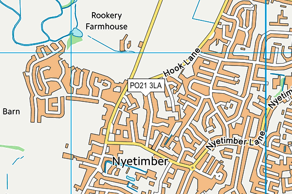 PO21 3LA map - OS VectorMap District (Ordnance Survey)