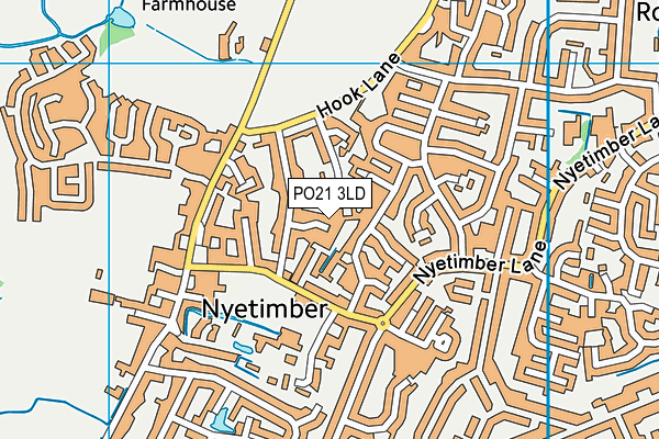 PO21 3LD map - OS VectorMap District (Ordnance Survey)
