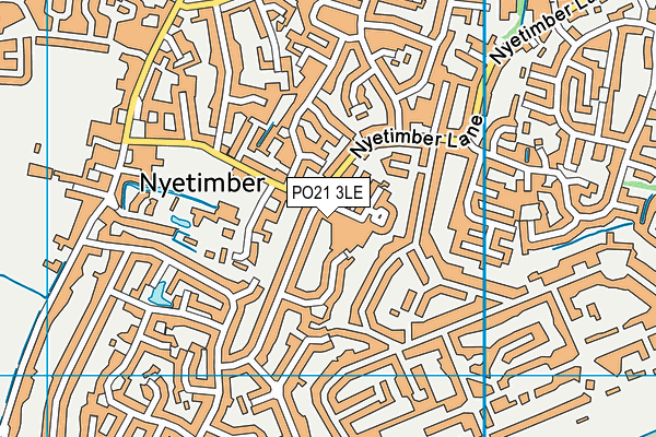 PO21 3LE map - OS VectorMap District (Ordnance Survey)