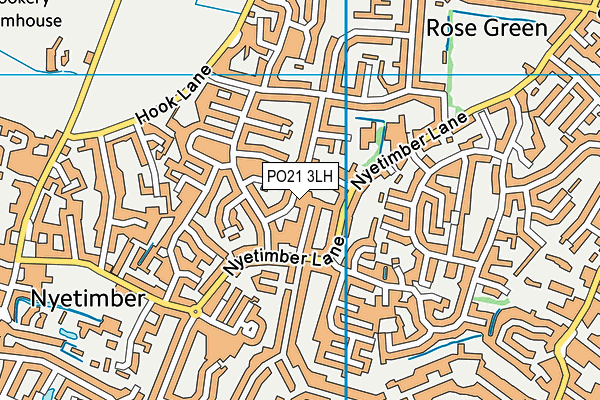 PO21 3LH map - OS VectorMap District (Ordnance Survey)