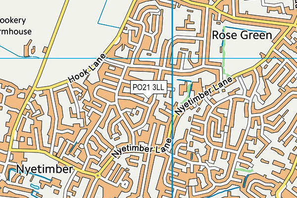 PO21 3LL map - OS VectorMap District (Ordnance Survey)