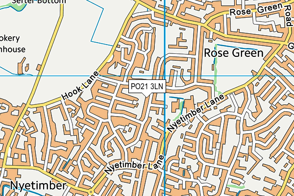 PO21 3LN map - OS VectorMap District (Ordnance Survey)