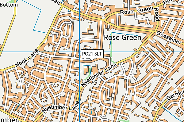 PO21 3LT map - OS VectorMap District (Ordnance Survey)