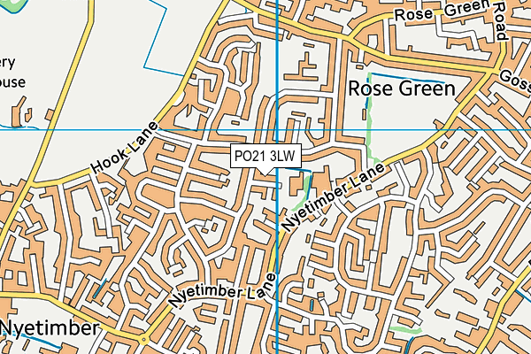 PO21 3LW map - OS VectorMap District (Ordnance Survey)