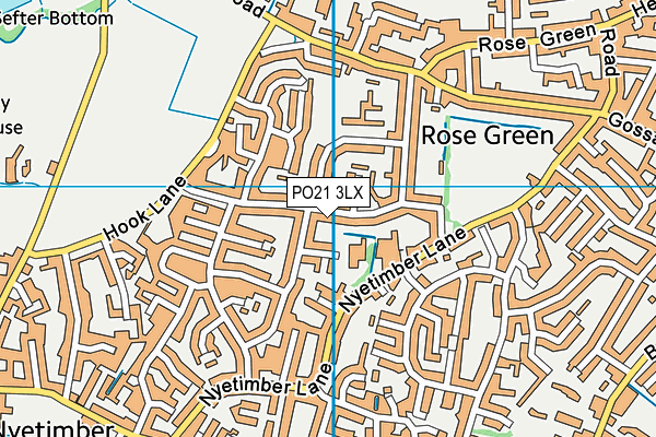 PO21 3LX map - OS VectorMap District (Ordnance Survey)